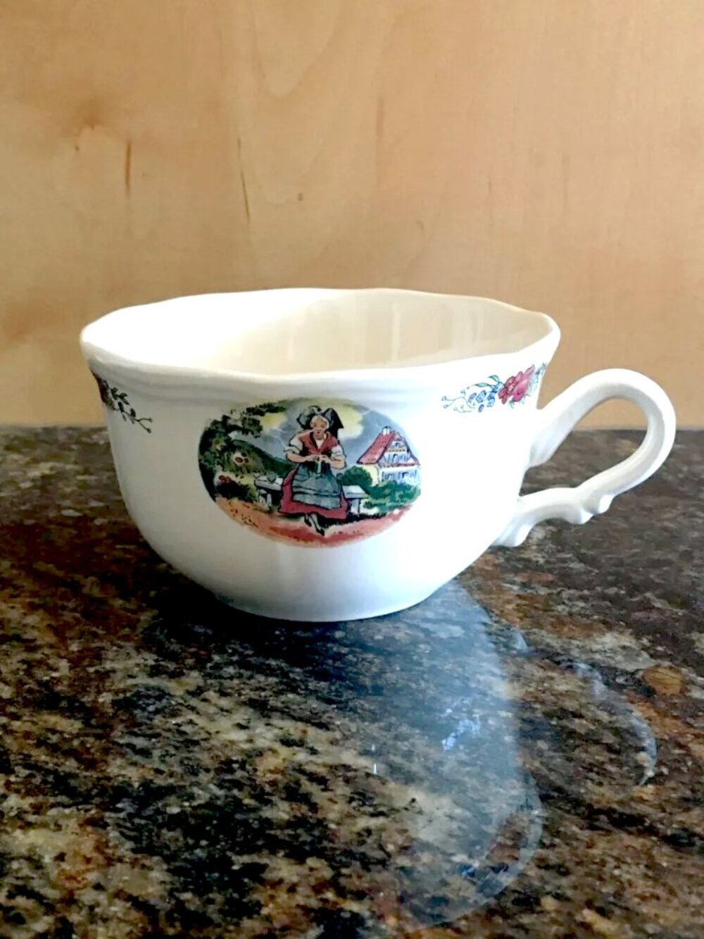 VTG Sarreguemines Obernai Henri Loux French Faience Oversized Cup #1